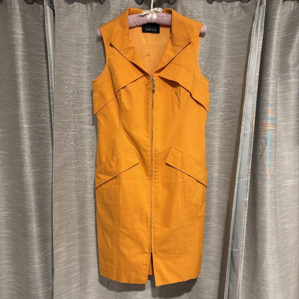 Carlisle Sleeveless Zip Front Sheath Dress - Size 6